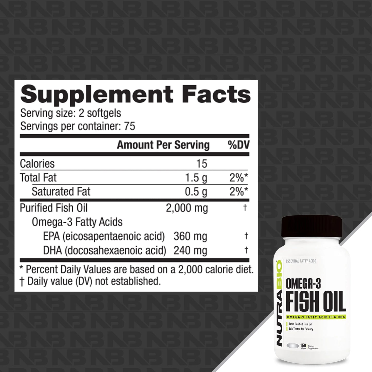 NutraBio Omega 150ct
