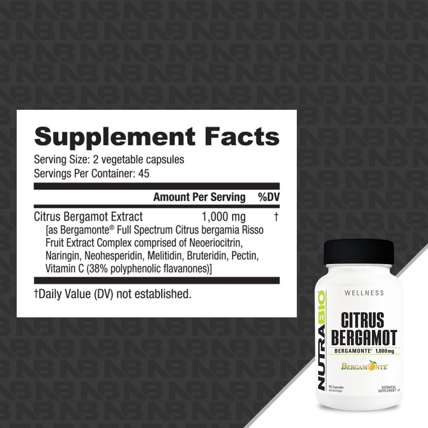 Nutraibio Citrus Bergamot 1,00mg