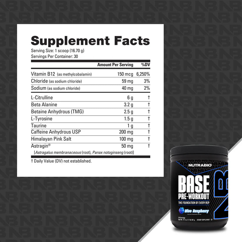 Nutrabio BASE Pre Workout