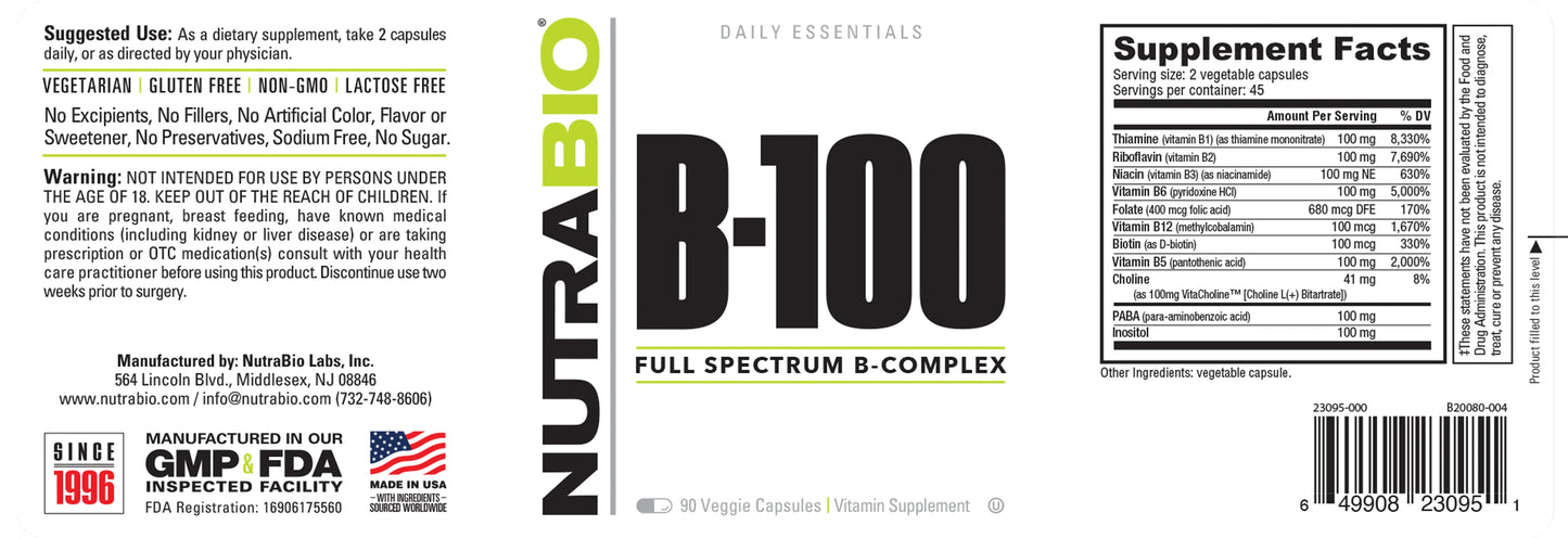 Nutrabio B-100 Complex
