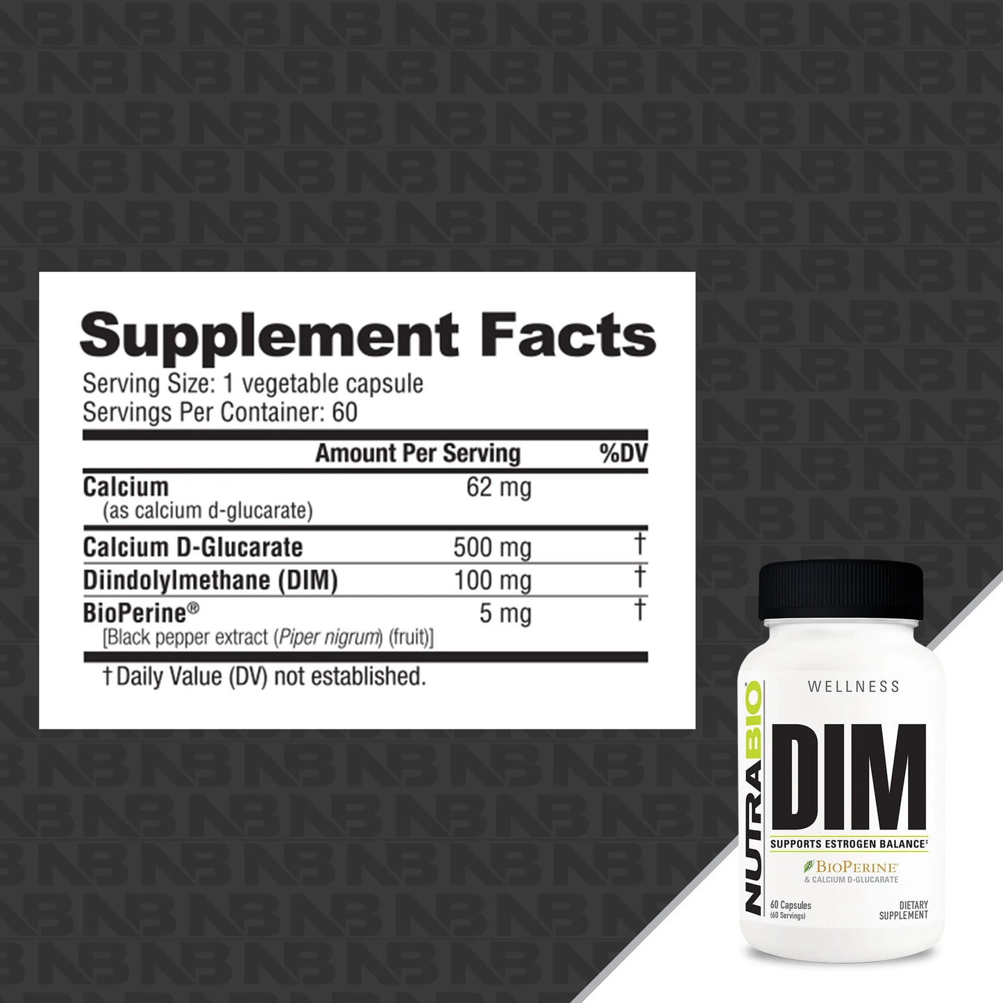 Nutrabio DIM w/ Calcium D-Glucarate