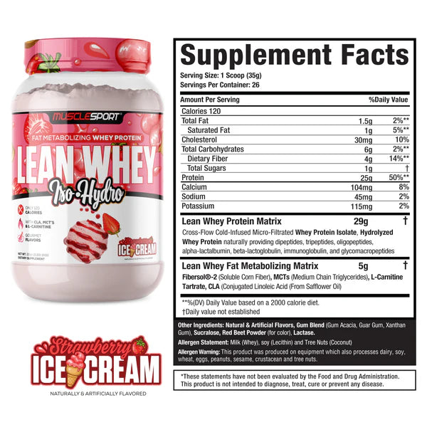 MuscleSport Lean Whey 2lb
